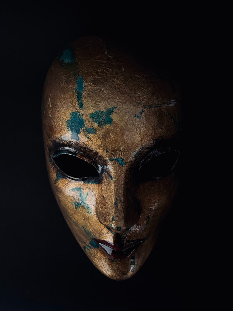 Made to order.Gold masquerade mask. Masquerade mask. Decorative mask. Original art image 8