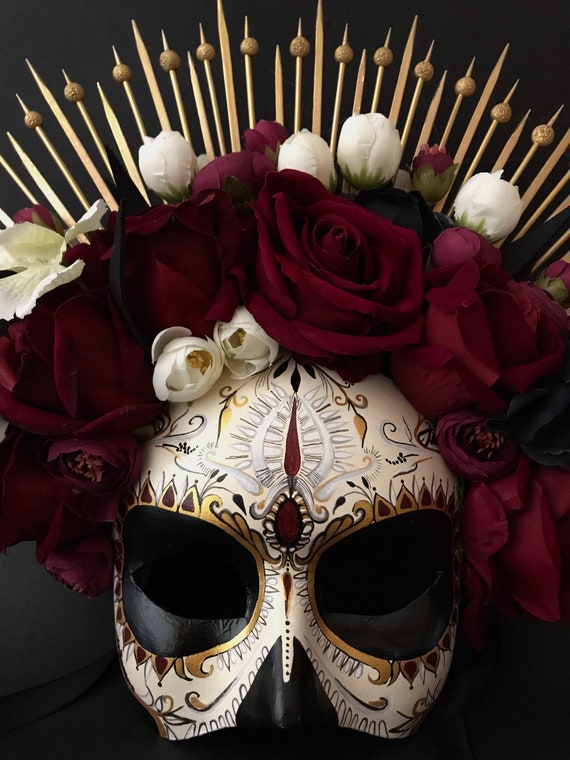 Masquerade Mask For Women Christmas Women Flower Half-face Masks