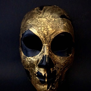 MADE TO ORDER .Gold skull mask. Skull mask. Masquerade mask. Gold mask. image 9