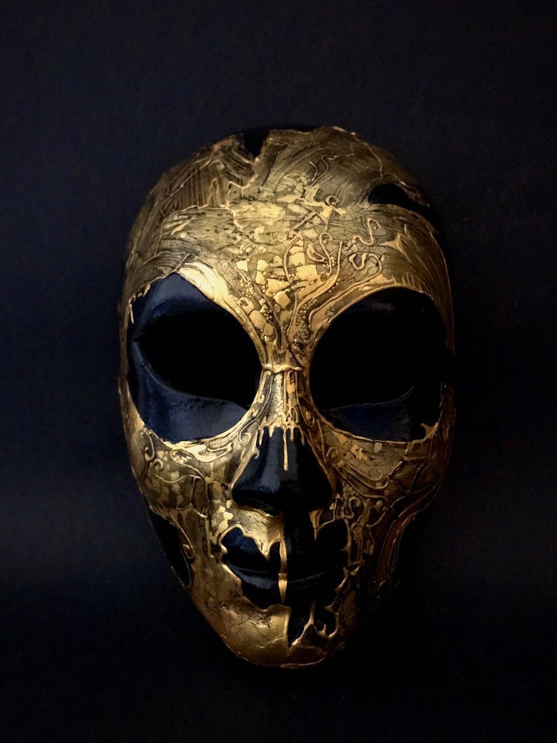 MADE TO ORDER .Gold skull mask. Skull mask. Masquerade mask. Gold mask. image 9