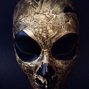 MADE TO ORDER .Gold skull mask. Skull mask. Masquerade mask. Gold mask. image 7