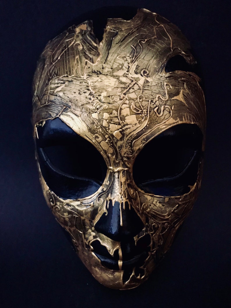 MADE TO ORDER .Gold skull mask. Skull mask. Masquerade mask. Gold mask. image 7