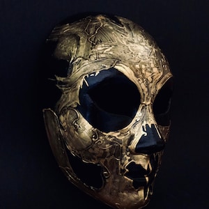 MADE TO ORDER .Gold skull mask. Skull mask. Masquerade mask. Gold mask. image 4