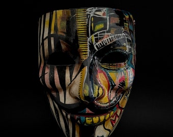 Made to order. Basquiat Anonymous mask. Carnival mask. Masquerade mask.