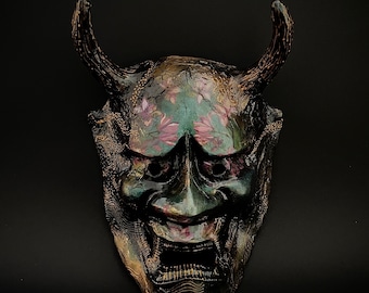 Made to order . LIMITED EDITION! Oni mask. Hannya mask. Japanese demon mask. Carnival mask. Halloween mask.