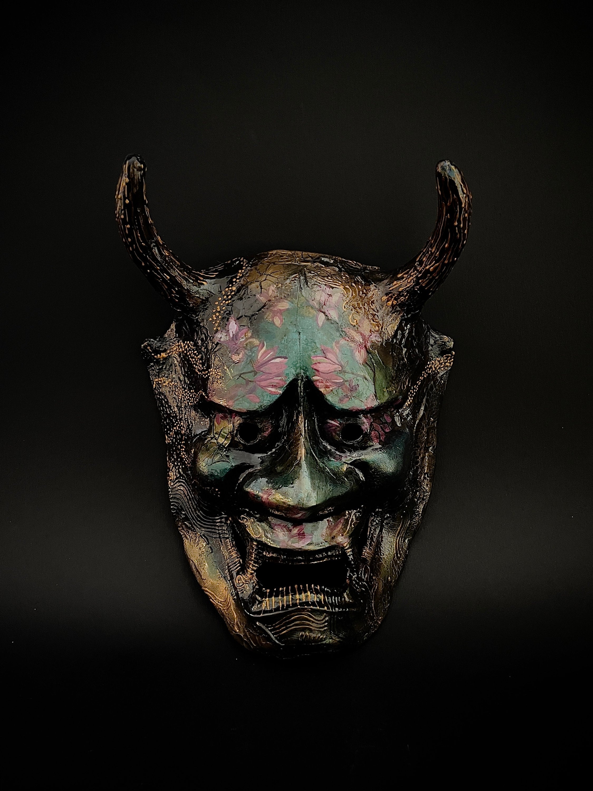 Handcrafted Cyberpunk Oni Mask - Limited Stock Available