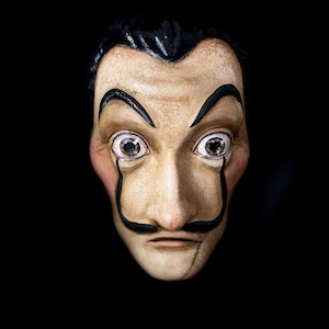 Op bestelling gemaakt. Dali-masker. Dali-kunst. Maskerademasker. Halloween-masker. Originele kunst