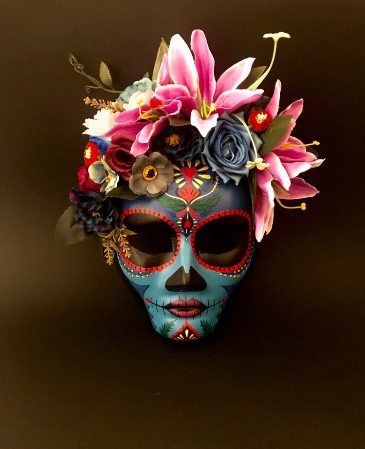 MADE TO ORDER Blue Catrina.day of the Dead Mask. Masquerade - Etsy