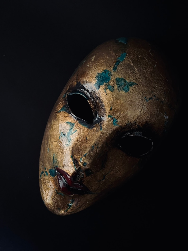 Made to order.Gold masquerade mask. Masquerade mask. Decorative mask. Original art image 4