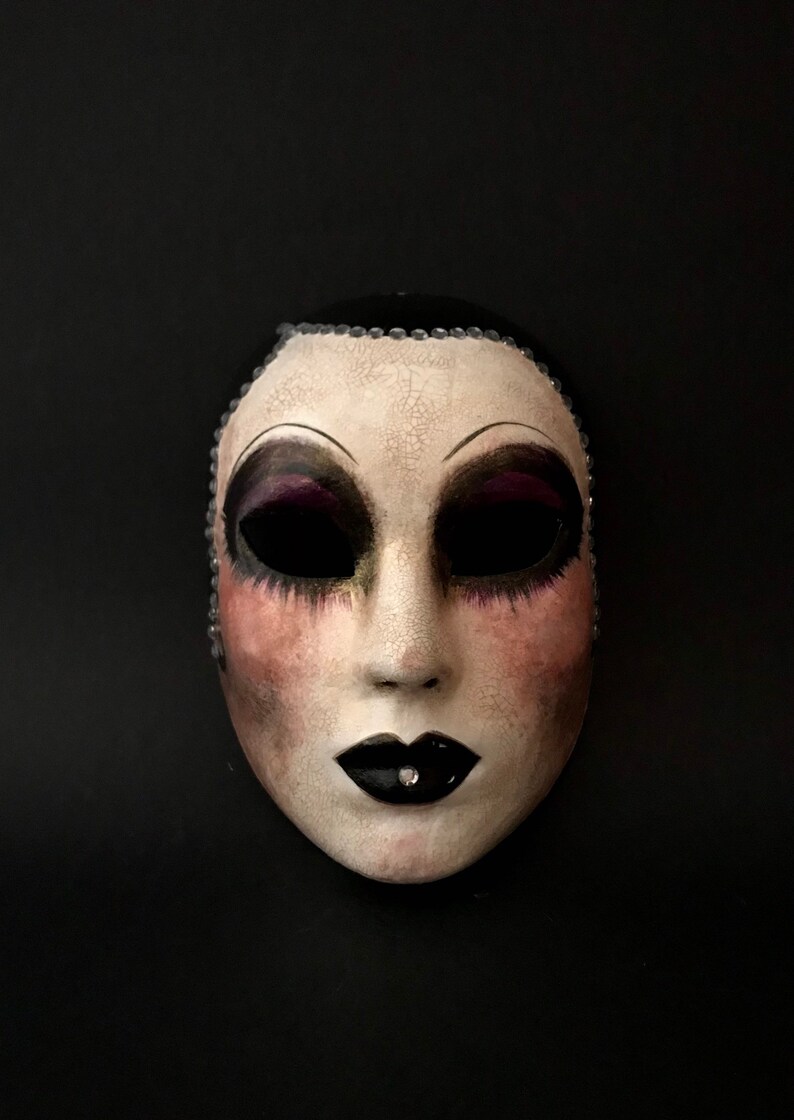 MADE TO ORDER .flapper Mask. Flapper Girl. Flapper Art. - Etsy