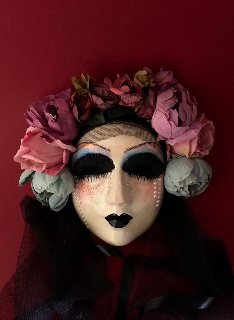 Made to order . Flapper mask. Carnival mask. Masquerade mask. Etsy