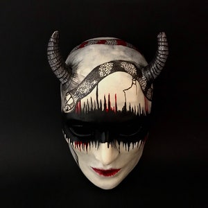 MADE TO ORDER .Demon mask. Halloween mask. Devil mask. Masquerade mask for women. Masquerade mask. Decorative mask. Wall art.