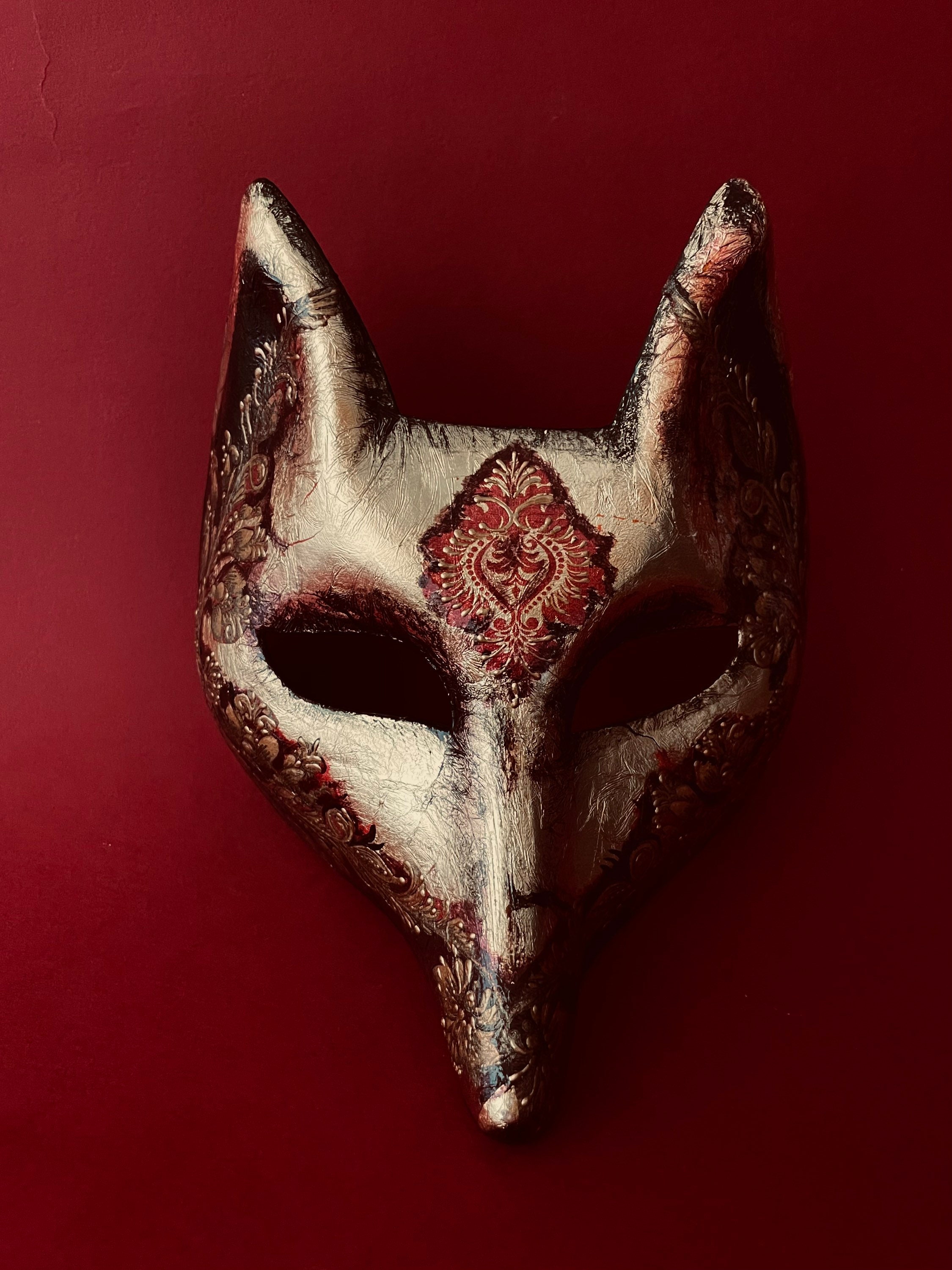 Made to Order. Fox Mask. Masquerade Mask. Gold Mask. Carnival Etsy