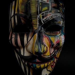 Made to order. Basquiat Anonymous mask. Carnival mask. Masquerade mask. image 2