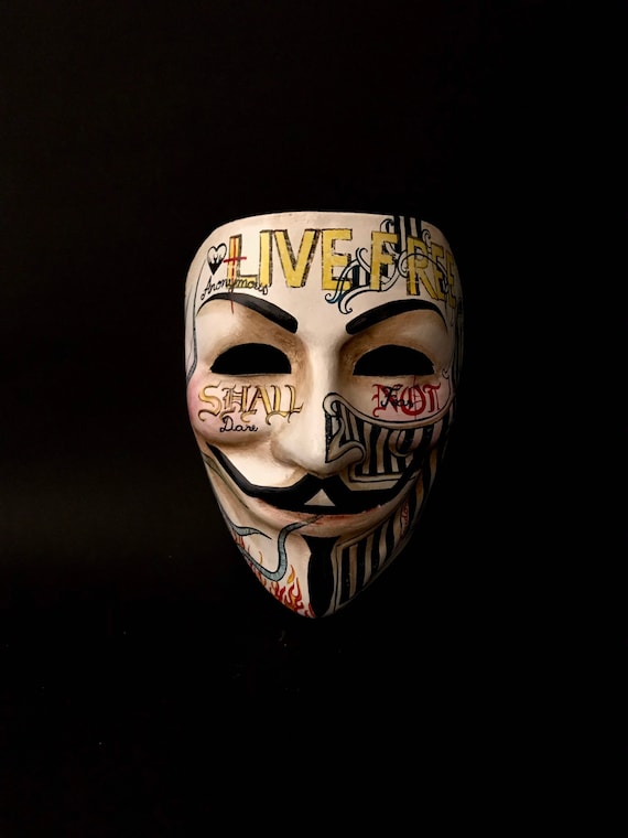 MADE TO ORDER. Anonymous. Vendetta Inspired Mask. Guy Fawkes Etsy