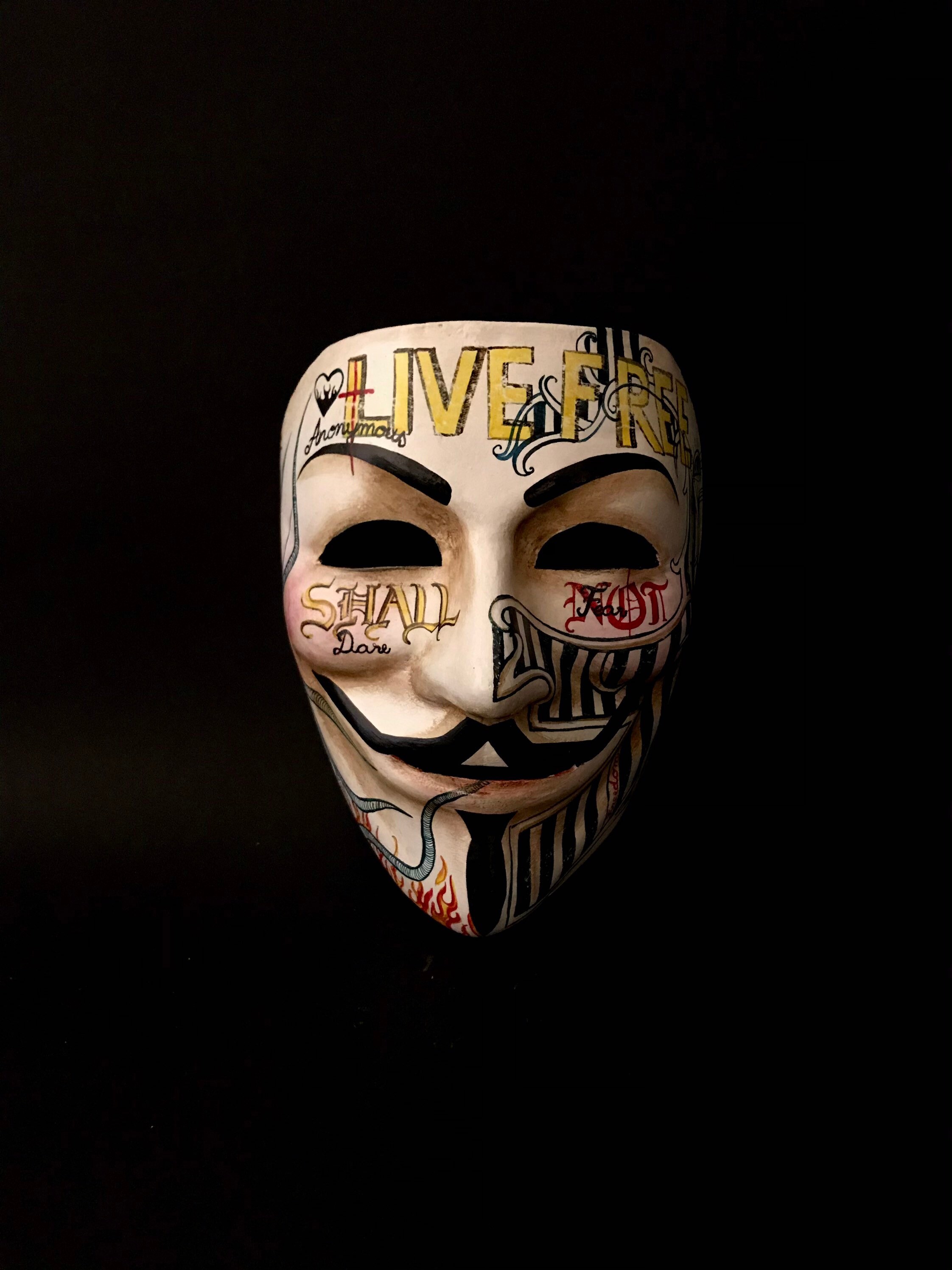 AUF BESTELLUNG. Anonym. Vendetta inspirierte Maske. Fawkes Etsy.de