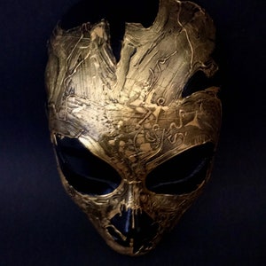 MADE TO ORDER .Gold skull mask. Skull mask. Masquerade mask. Gold mask. image 3