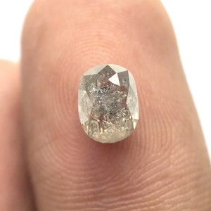 Salt And Pepper Diamond, Natural Loose Diamond, Yellow Color Oval Diamond Ring, Faceted Diamond.