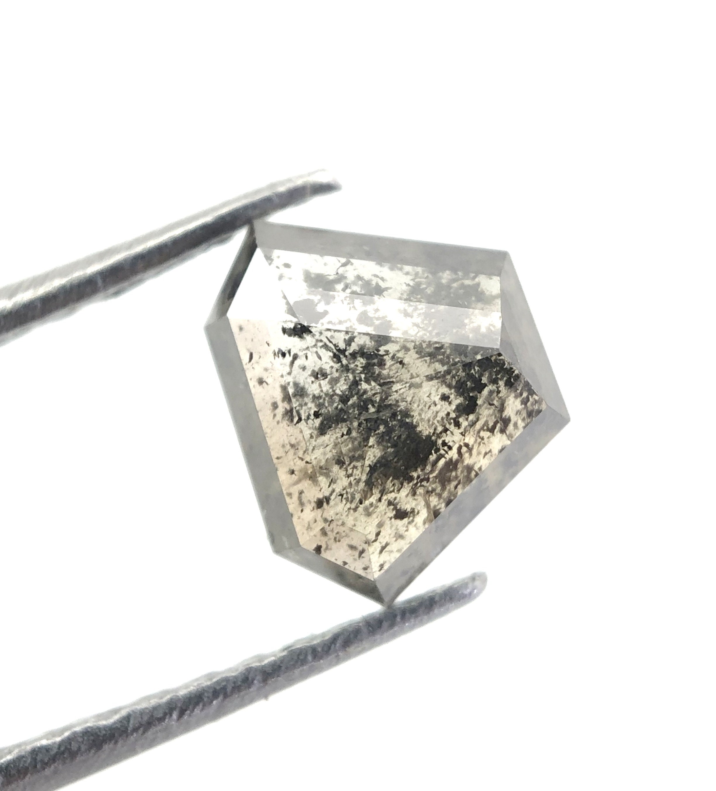 0.84Ct 5.19X6.63MM Natural Loose Shield Cut Diamond Salt And | Etsy