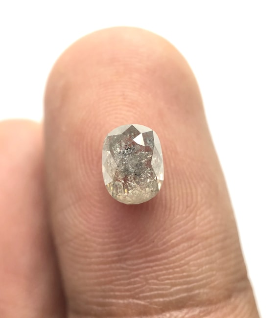 1.02 Ct, 6.40 X 4.90 MM | Salt And Pepper Diamond | Natural Loose Diamond | Yellow Color Oval Diamond Ring | Faceted Diamond | J 1125
