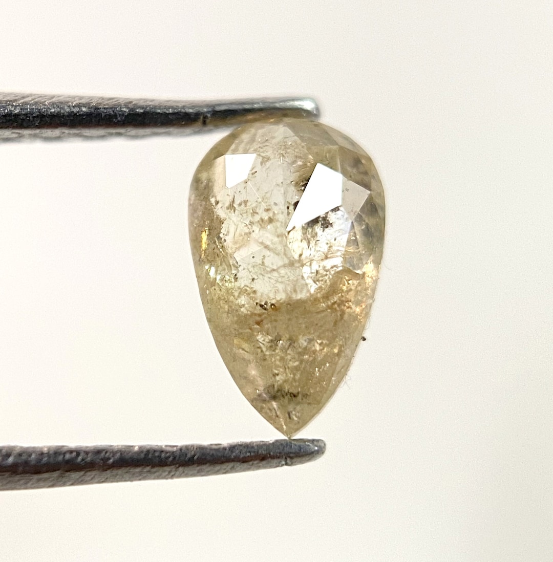 0.37 CT, 5.94 X 3.68 MM, Yellow Color Pear Cut Diamond, Natural Loose ...