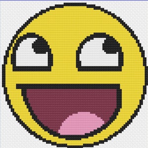 Epic Smiley Cross Stitch Pattern