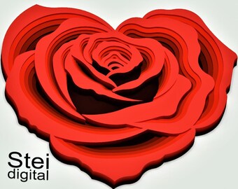 Download Layered Dahlia 3d Etsy