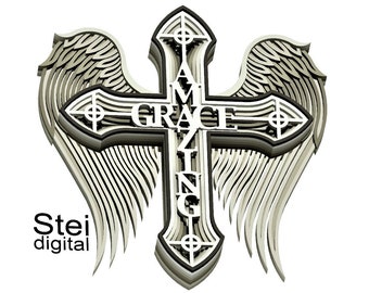 Amazing Grace Cross Etsy