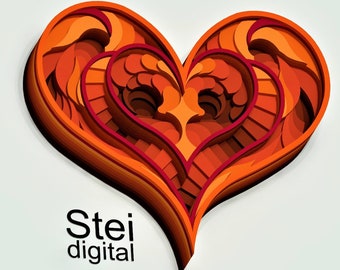 Download 3d Heart Svg Etsy