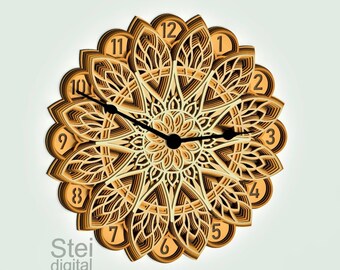 Download Mandala Clock Design Etsy