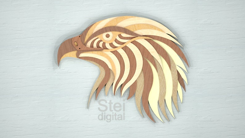 Download 3d Eagle DXF SVG files for laser cutting CNC cricut cut | Etsy