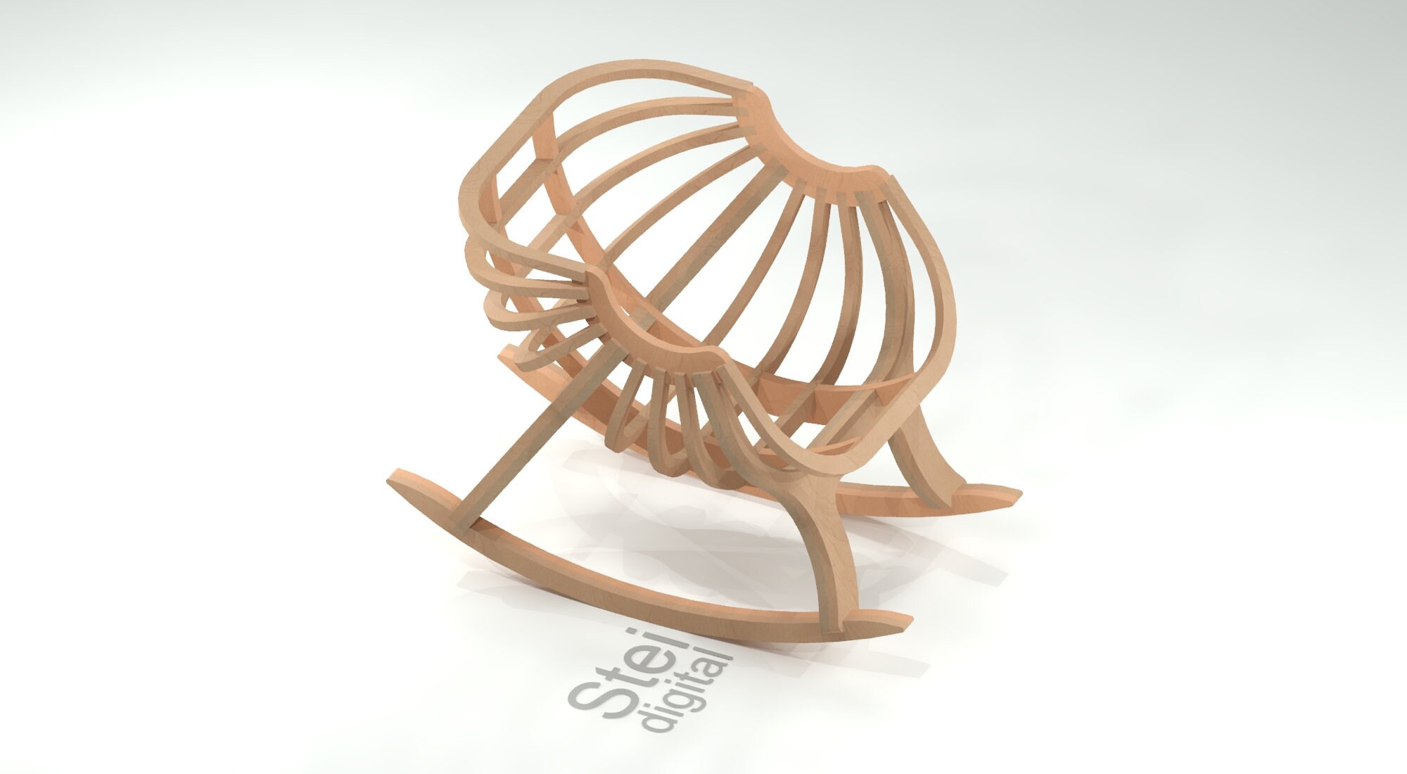 Rocking Chair Dxf Cnc Plan Parametric Furniture Plywood Etsy UK