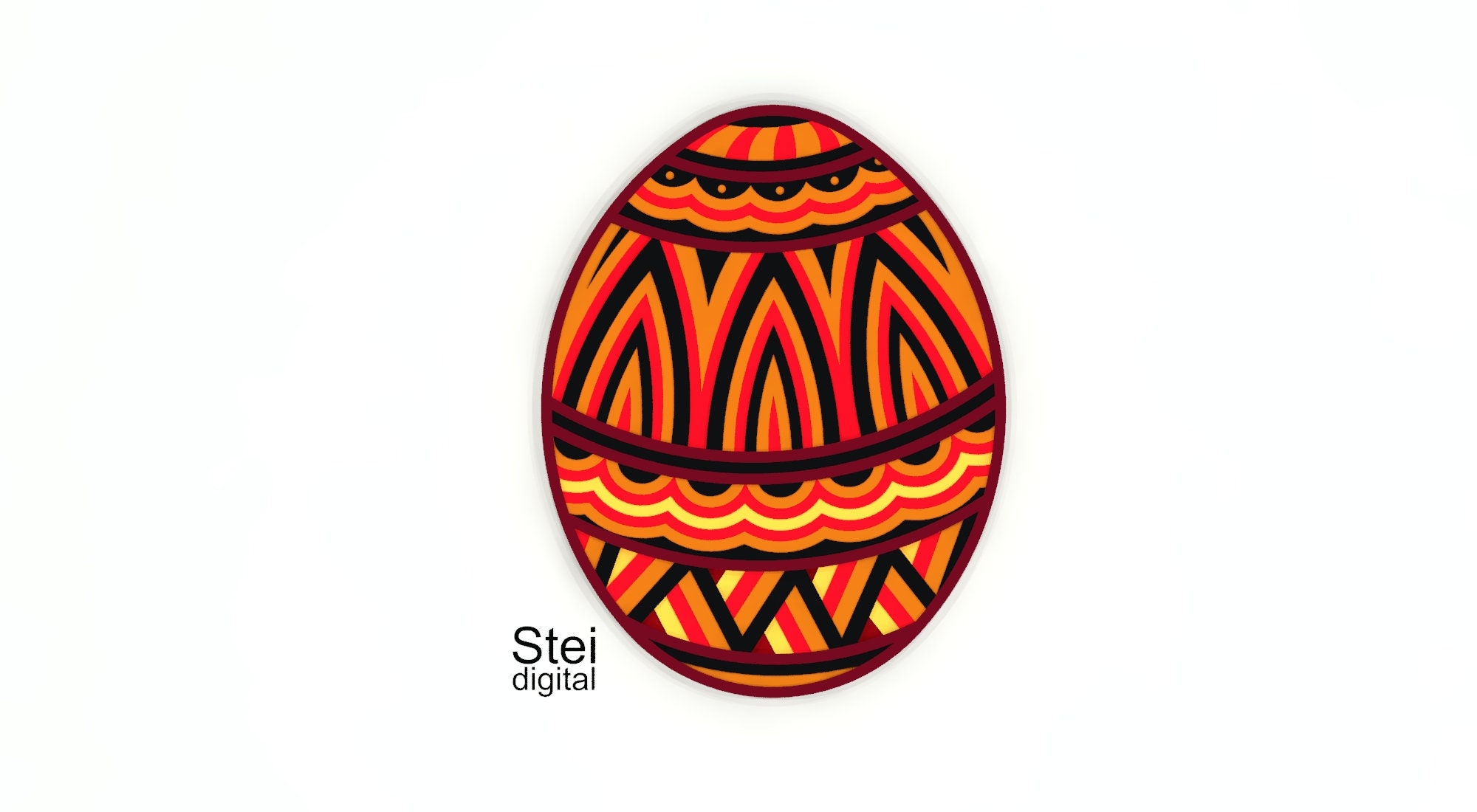 Download 3d layered Easter Egg mandala SVG DXF files for laser cut ...