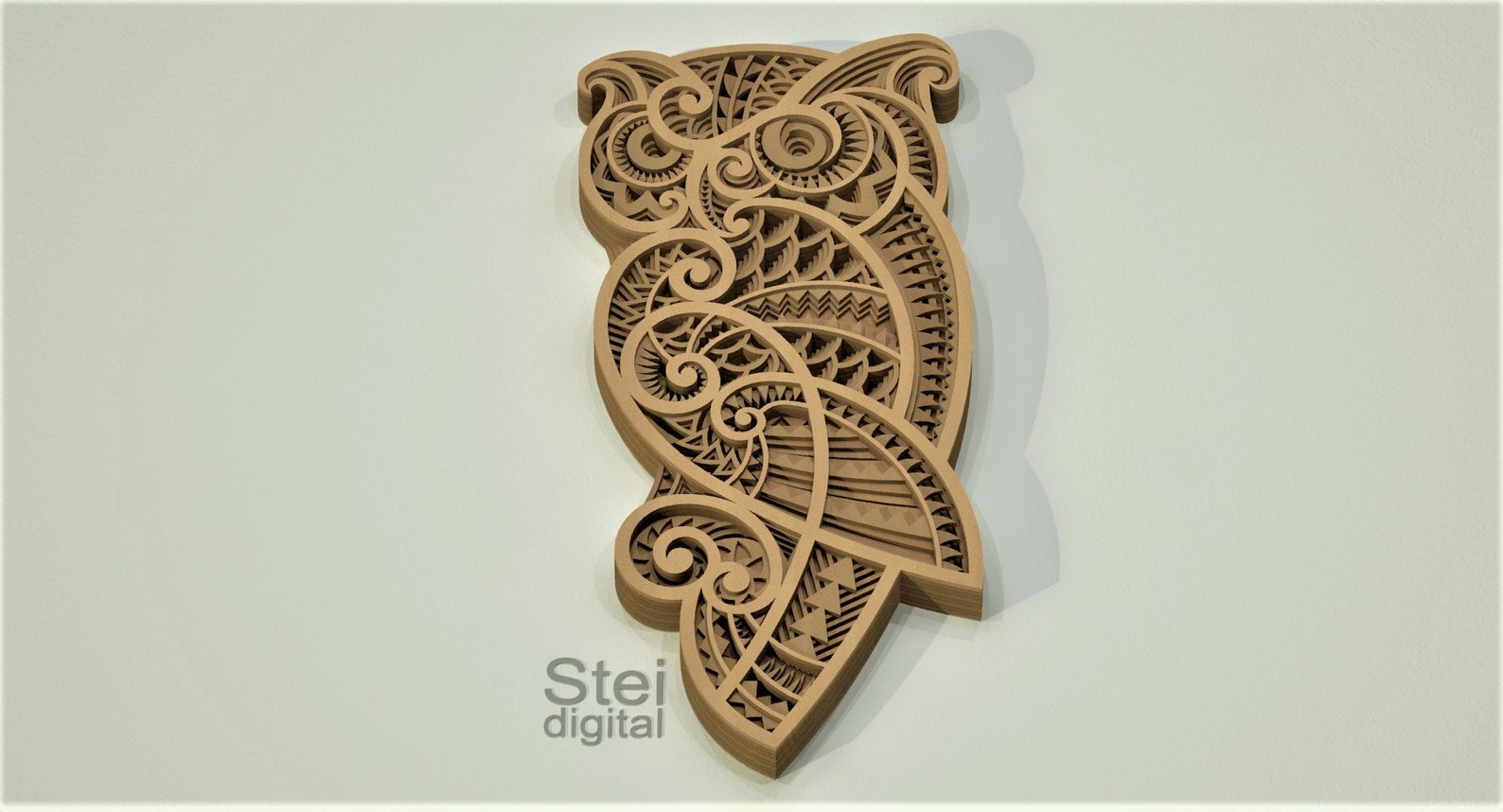 Download 3d Owl mandala SVG DXF cut files laser cut templates cnc ...