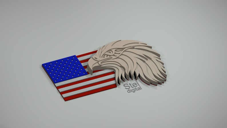 Download 3d Usa flag Eagle mandala DXF SVG files for laser cutting ...