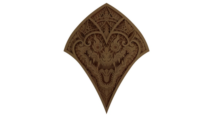 Download Dragon 3d design DXF SVG files for laser CNC laser cutting | Etsy