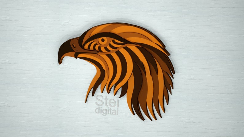Download 3d Eagle DXF fichiers SVG pour la découpe au laser CNC | Etsy