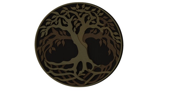 Download Mandala Tree Of Life Dxf Svg For Cricut For Laser Cnc Laser Etsy