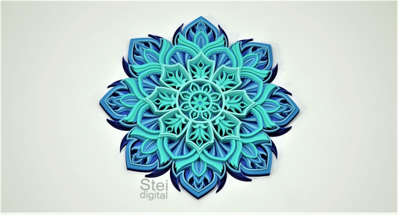 Download 3d Flower mandala Cricut SVG DXF cut files laser cutting ...