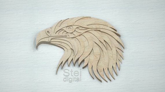 Download 3d Layered Eagle Svg Dxf Files For Laser Cutting Svg For Etsy