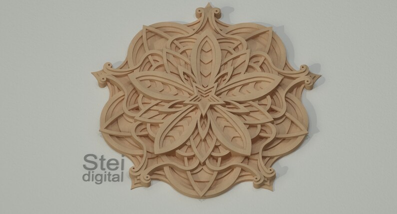 Download 3d Flower mandala SVG DXF cut files template for laser | Etsy