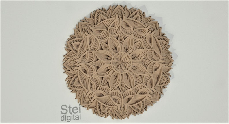 Download 3d Owl mandala SVG DXF cut files laser cut templates cnc ...