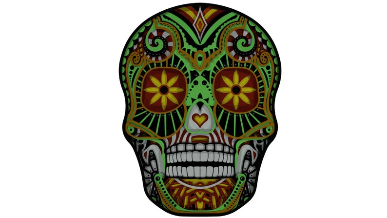 Download 3d Sugar skull wall decor DXF SVG files for laser CNC ...