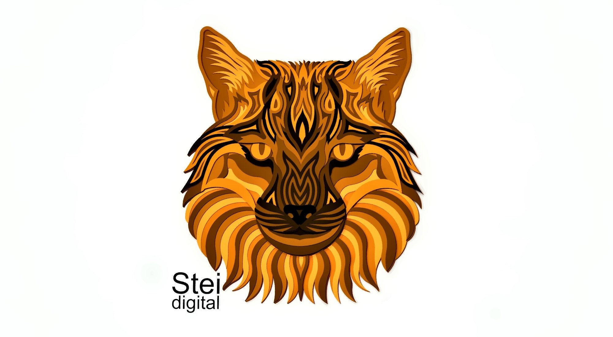 3d Cat SVG DXF Dateien Laser cutting file Template Muster - Etsy