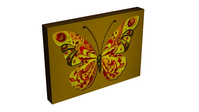 Download Svg Files Laser Cut File Butterfly Layered Svg Butterfly Mandala Dxf 3d Butterfly Design Multilayer Mandala For Cnc Laser Cutting Art Objects Sculpture Tripod Ee