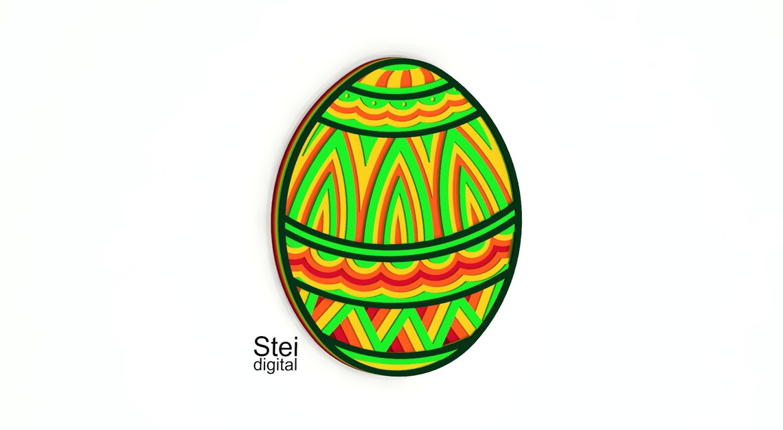 Download 3d layered Easter Egg mandala SVG DXF files for laser cut | Etsy