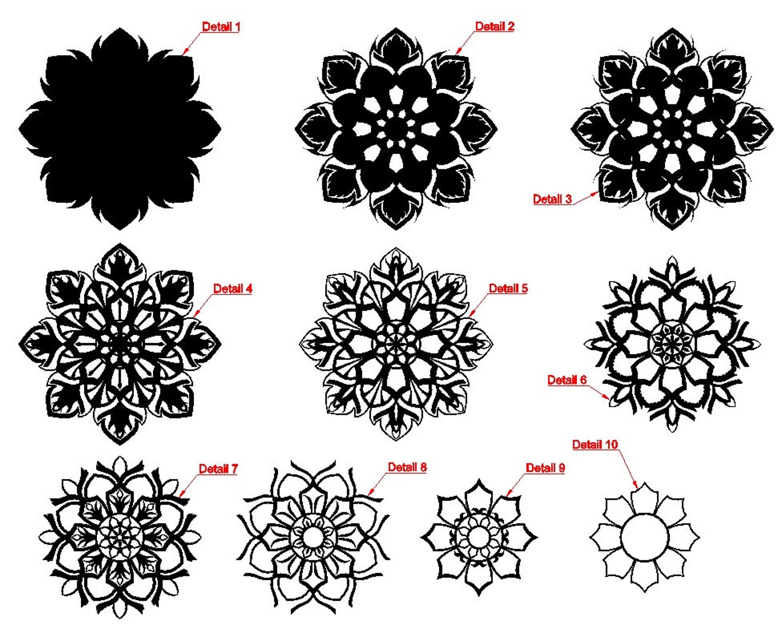 Download 3d Flower mandala Cricut SVG DXF cut files laser cutting ...