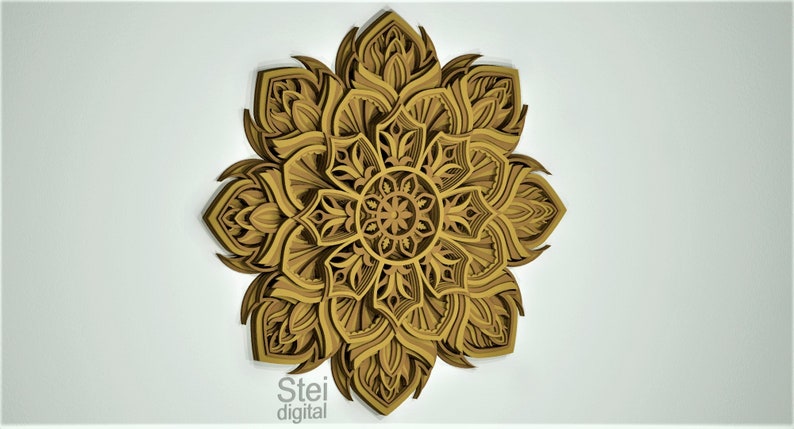 Download 3d Flower mandala Cricut SVG DXF cut files laser cutting ...