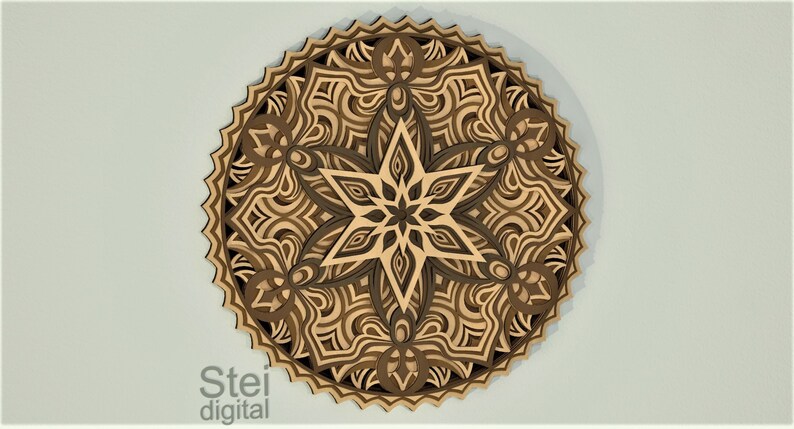 Download 3d Flower mandala SVG for Cricut DXF laser cut files | Etsy