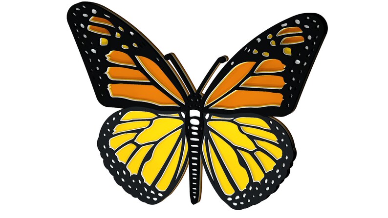Download 3d Butterfly B2 Mandala DXF SVG files for laser CNC laser | Etsy
